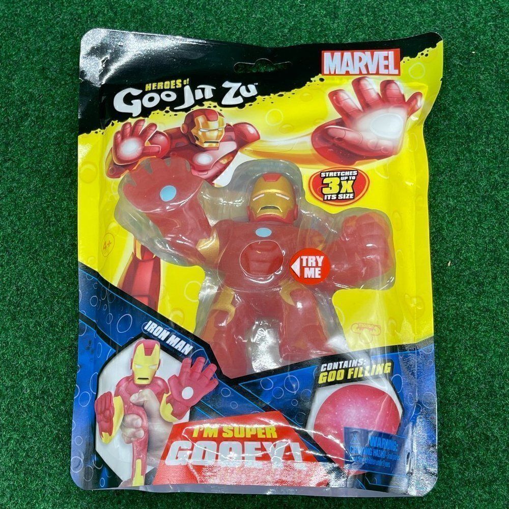 Marvel Heroes Of Goo Jit Zu Red Gold Iron Man I M Super Gooey Action Figure